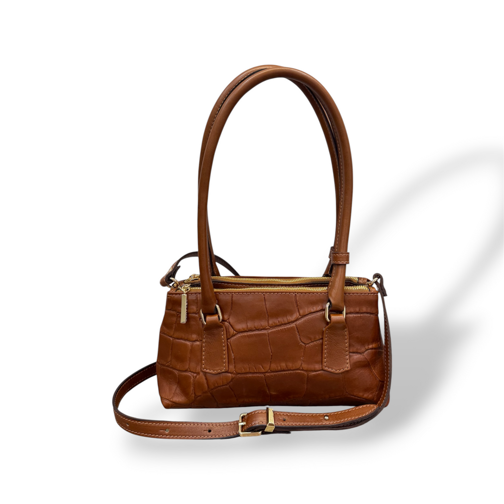 BARBY 25 L - Women's crocodile smooth calf leather handbag