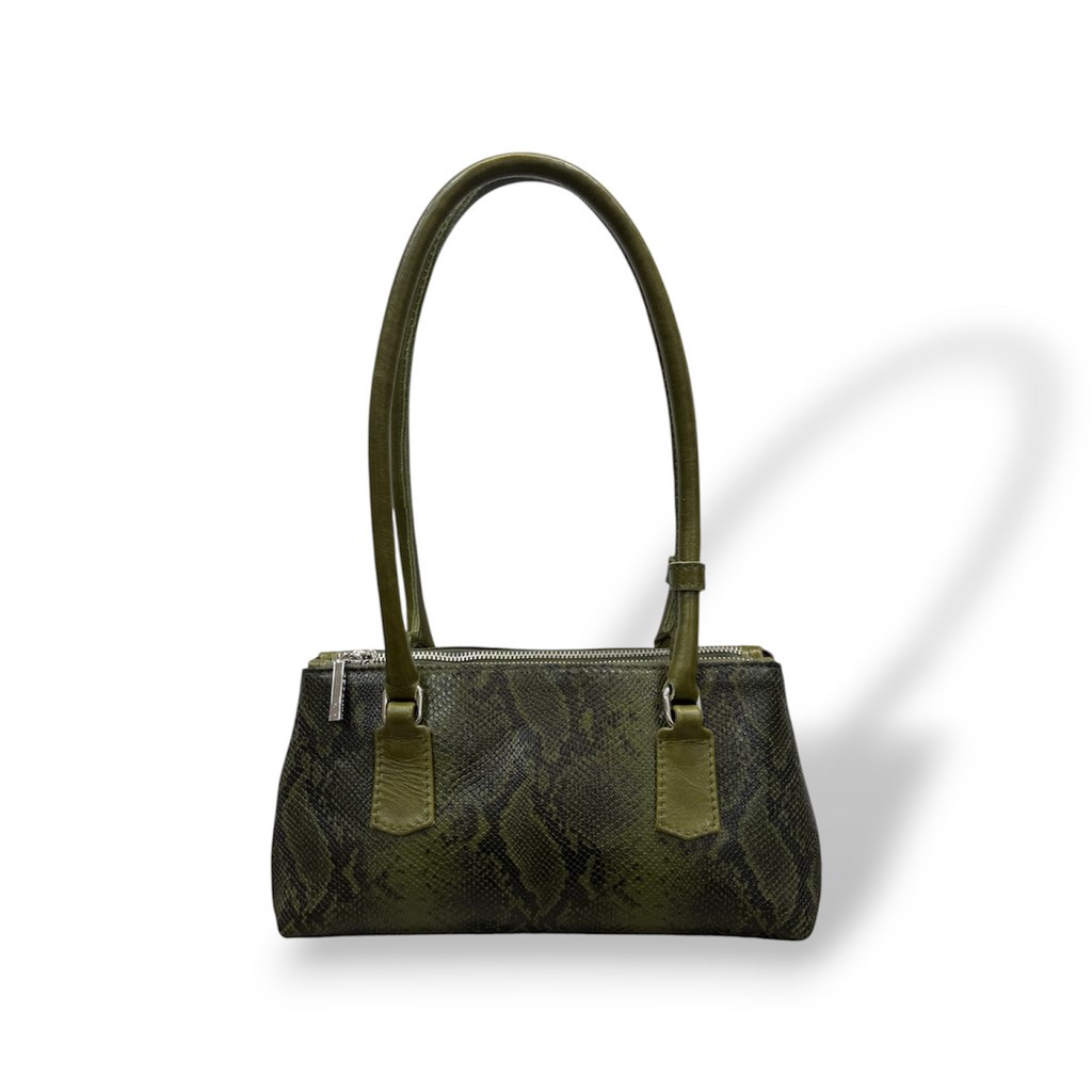 BARBY 25 L - Women's python embossed calf leather handbag