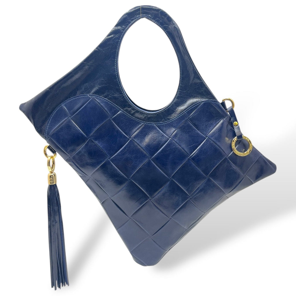 Women’s square embossed calf leather shoulder bag – C101