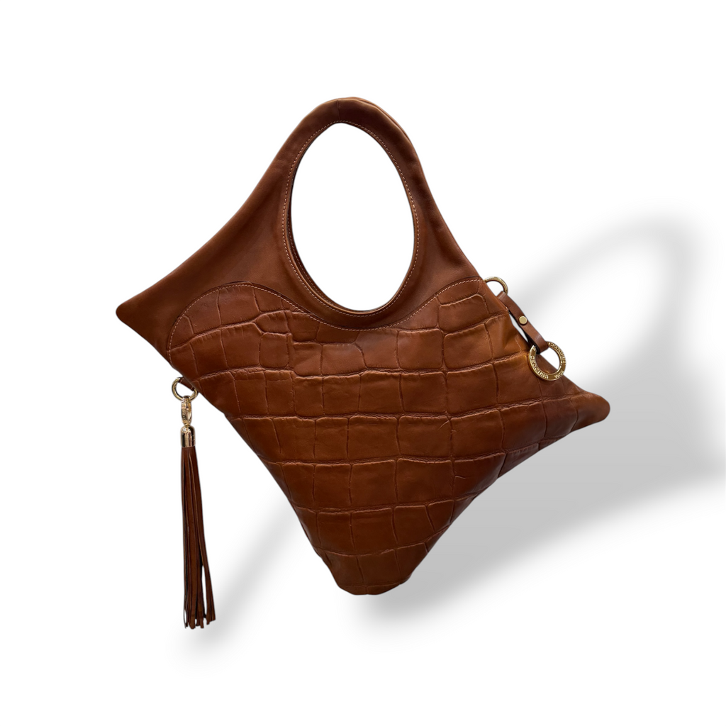C101 - Women’s crocodile smooth calf leather shoulder bag