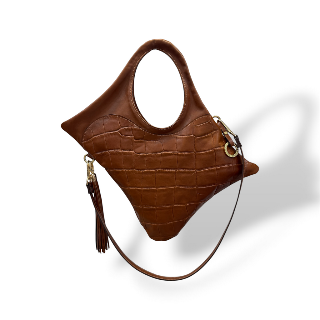 C101 - Women’s crocodile smooth calf leather shoulder bag