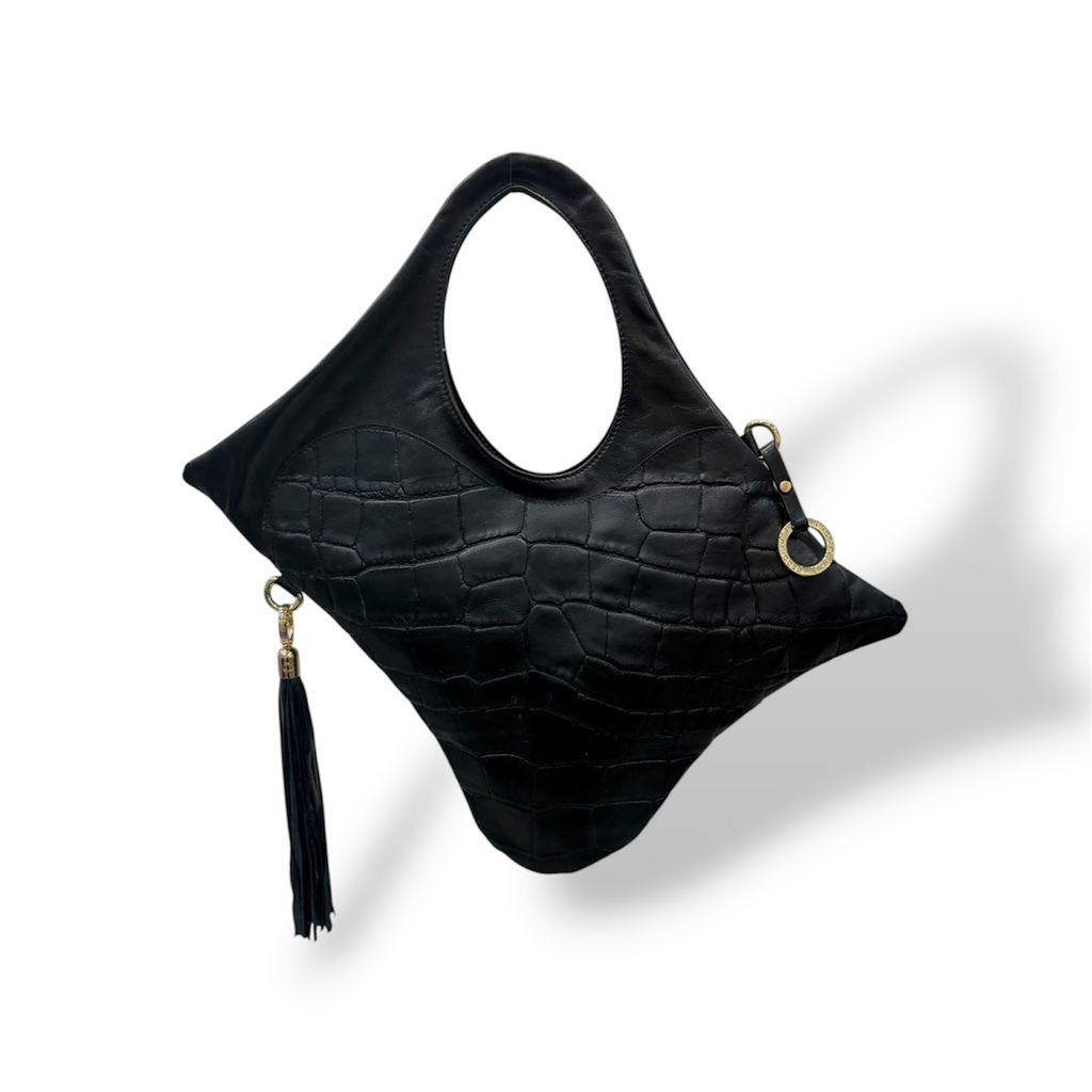 C101 - Women’s crocodile calf leather shoulder bag