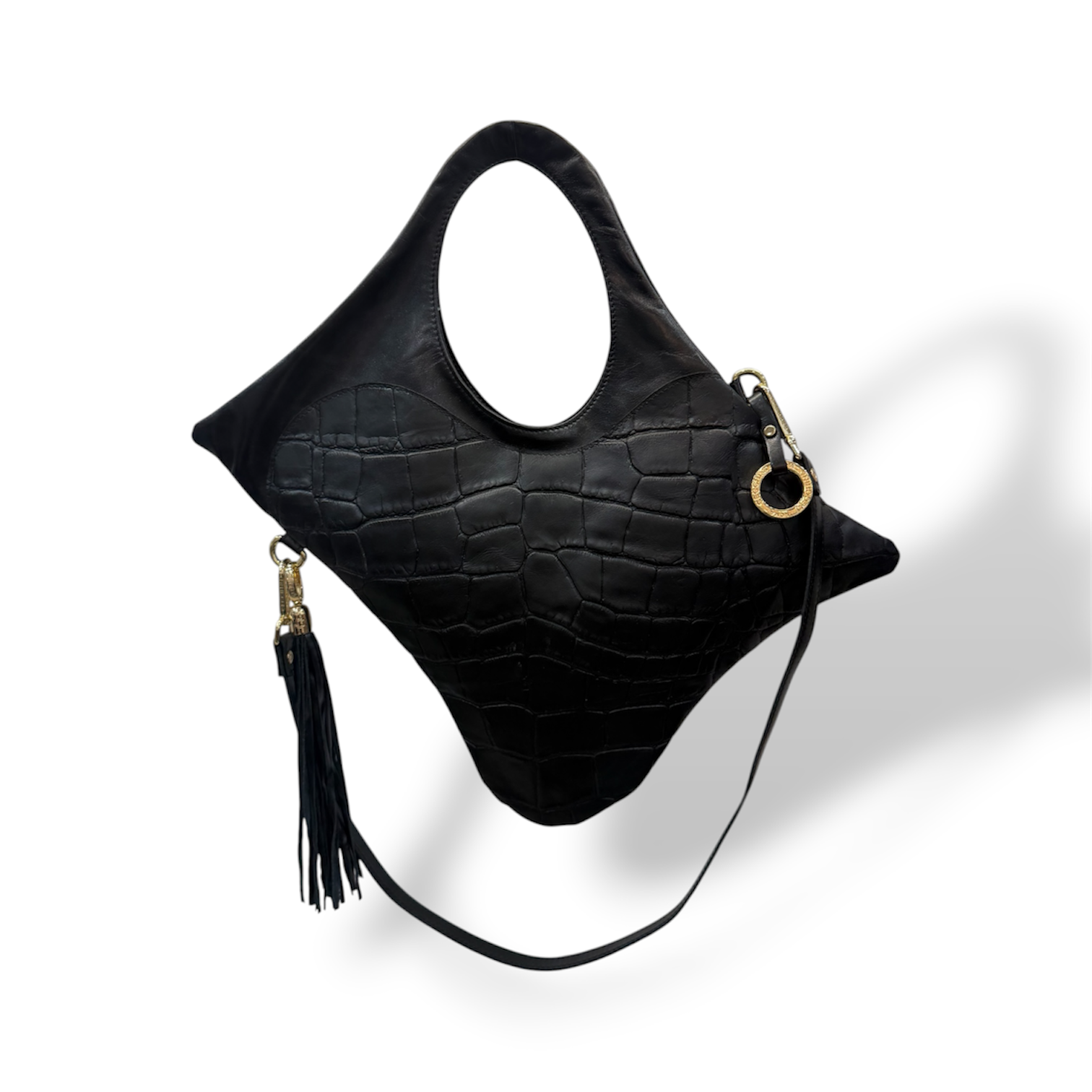 C101 - Women’s crocodile calf leather shoulder bag