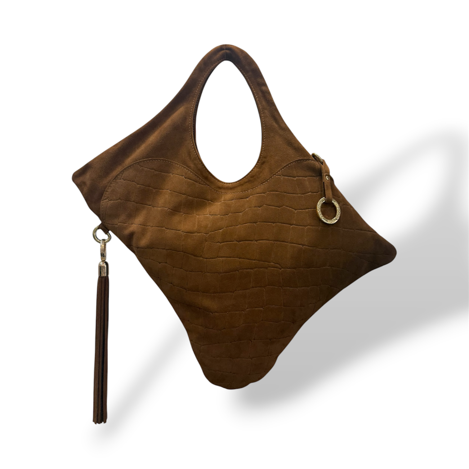 C101 - Women’s crocodile suede calf leather shoulder bag