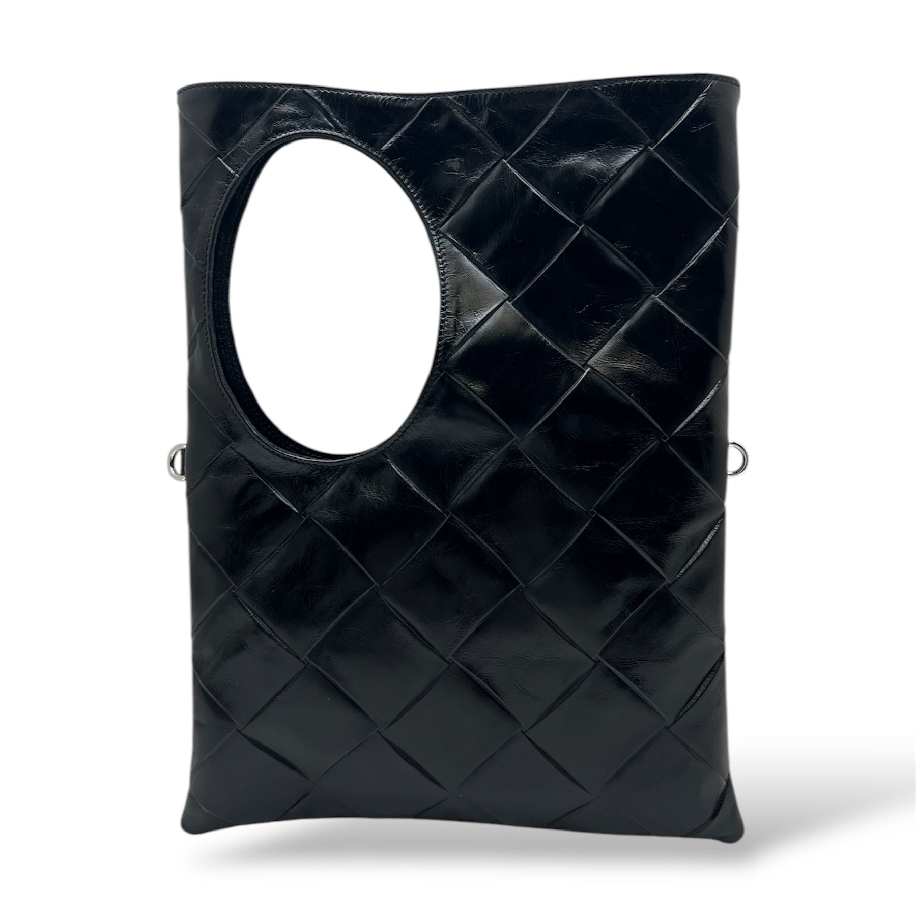 Women's square embossed calf leather shoulder bag - C102