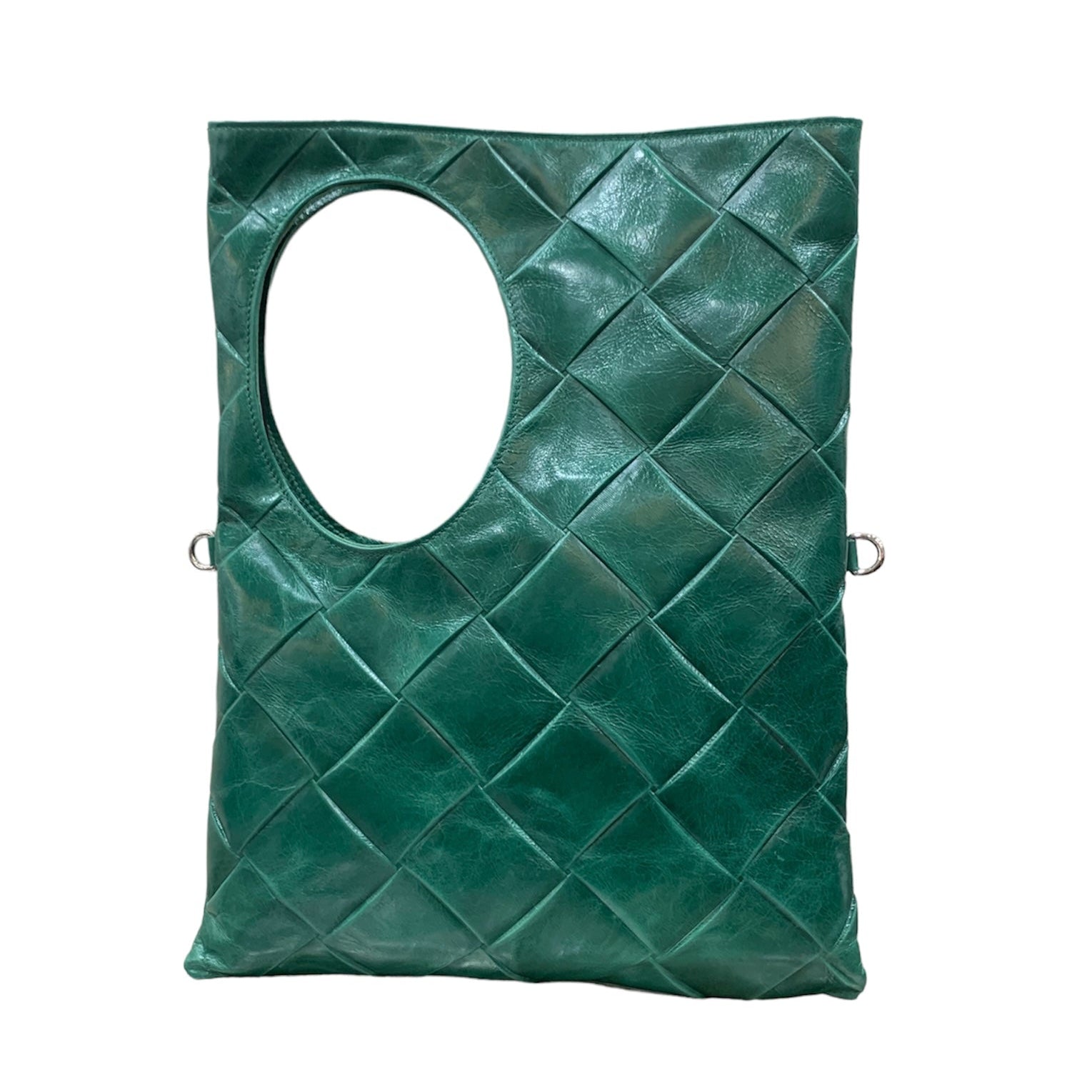 Women's square embossed calf leather shoulder bag - C102