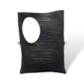 C102 - Women's crocodile embossed suede calf leather shoulder bag