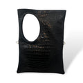 C102 - Women's crocodile embossed calf leather shoulder bag