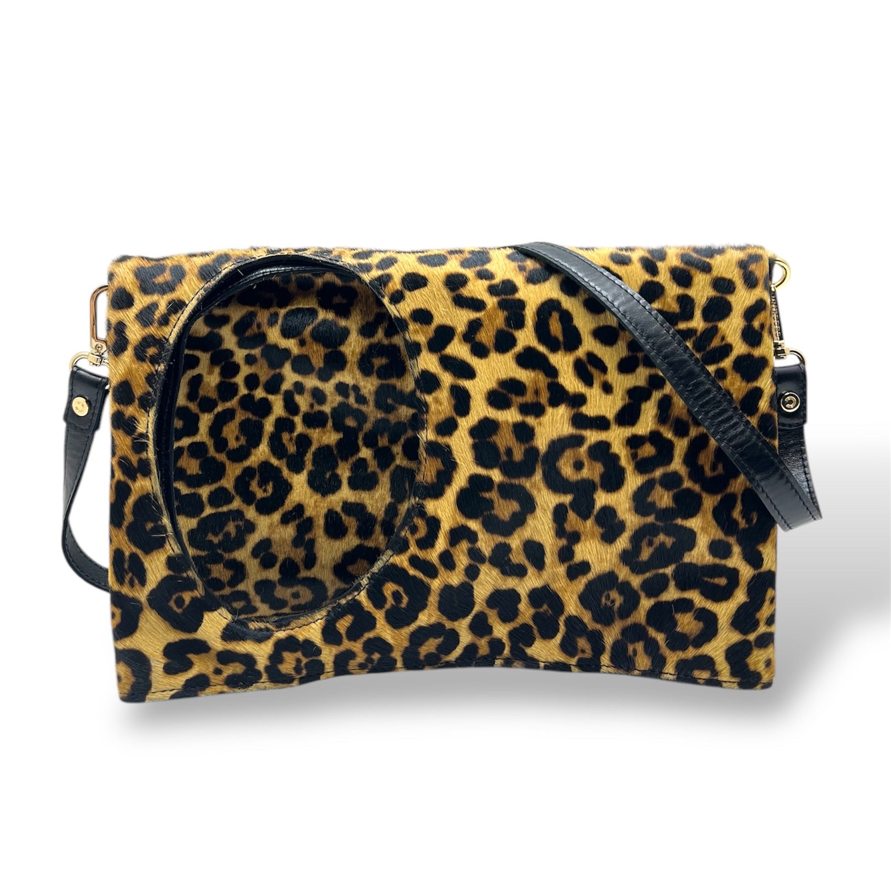 Women's pony hair calf leather shoulder bag - C102