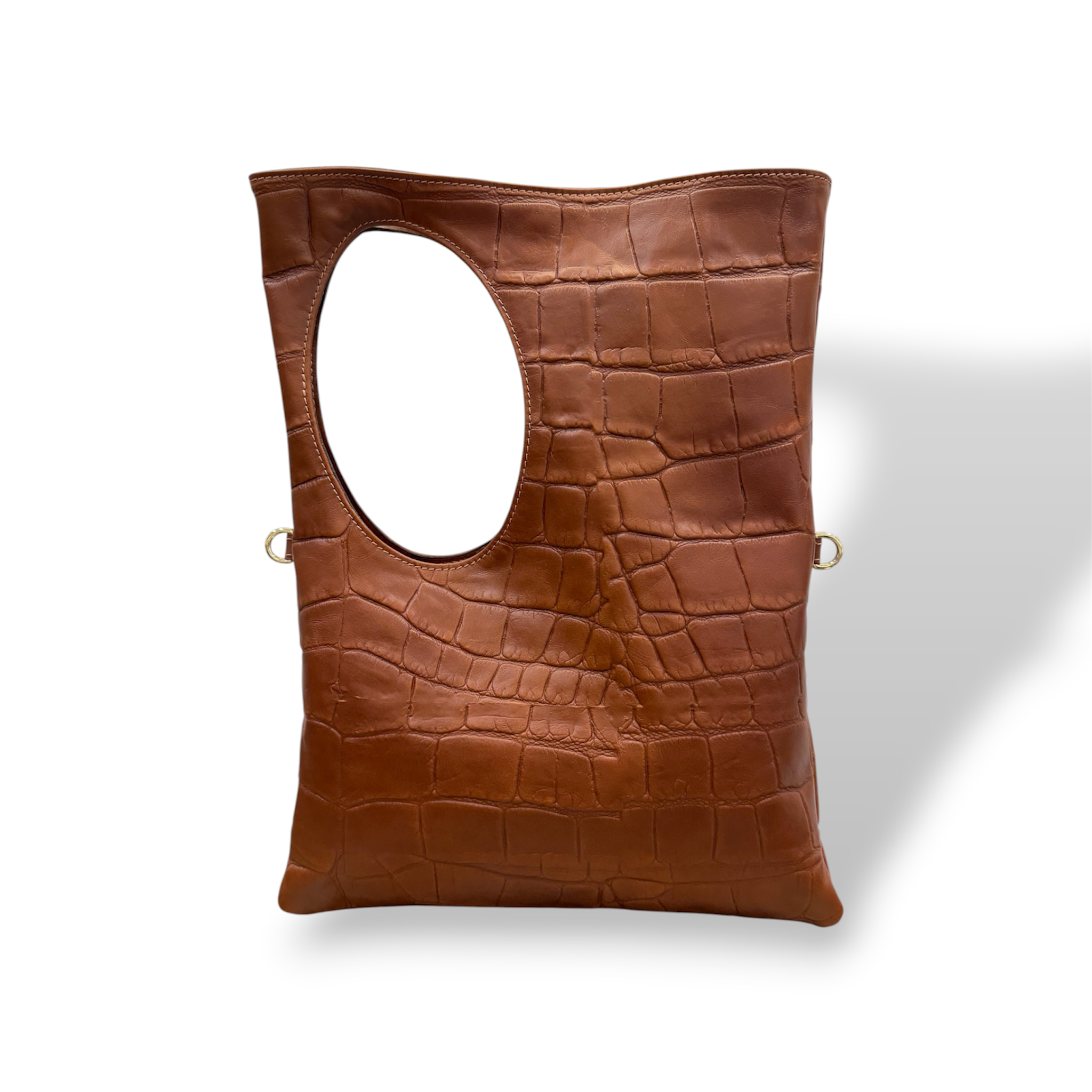 C102 - Women's crocodile smooth calf leather shoulder bag