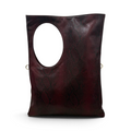 C102 - Women's python embossed calf leather shoulder bag