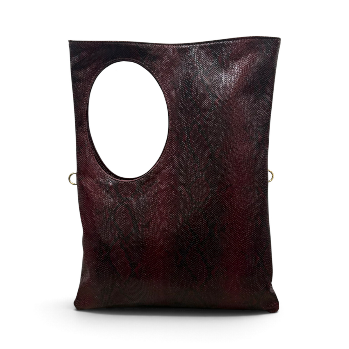 C102 - Women's python embossed calf leather shoulder bag