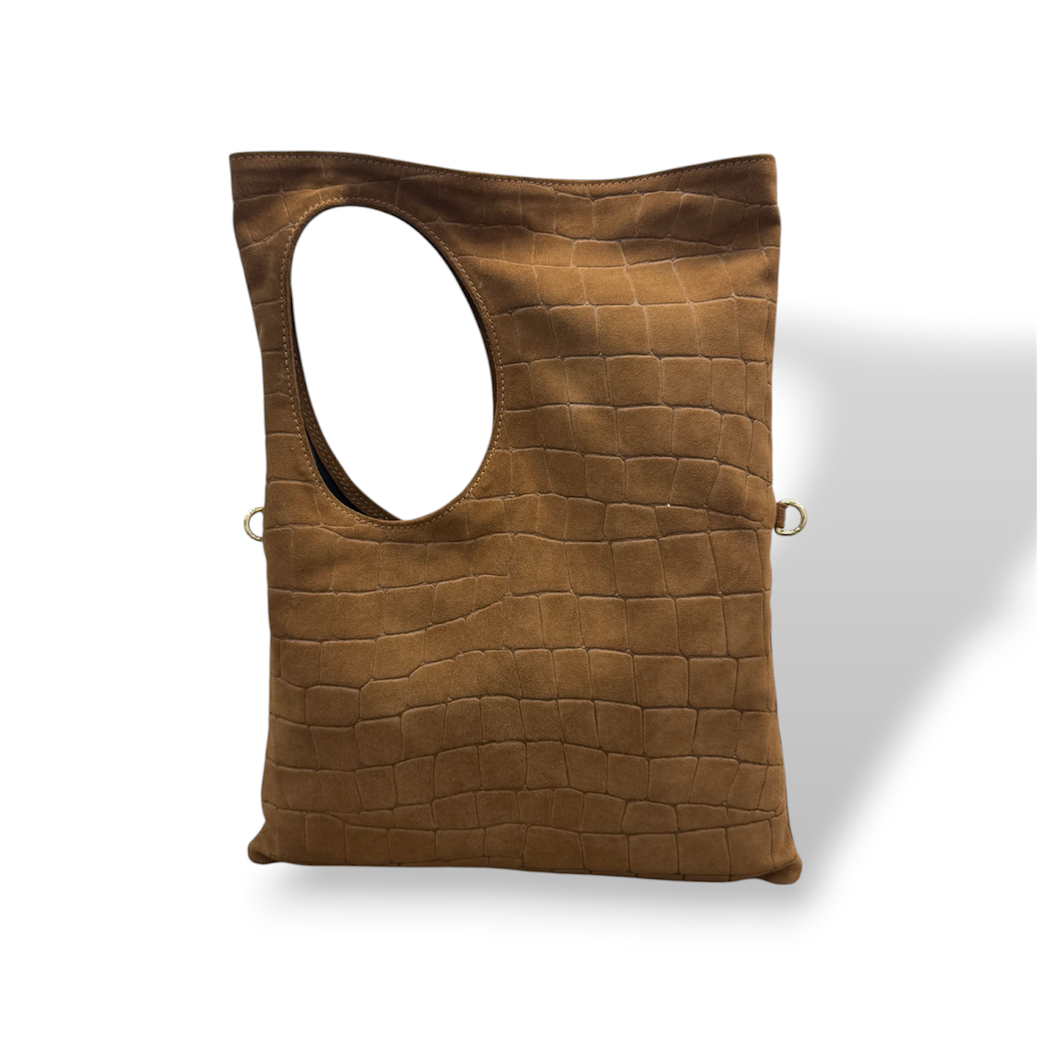 C102 - Women's crocodile suede calf leather shoulder bag
