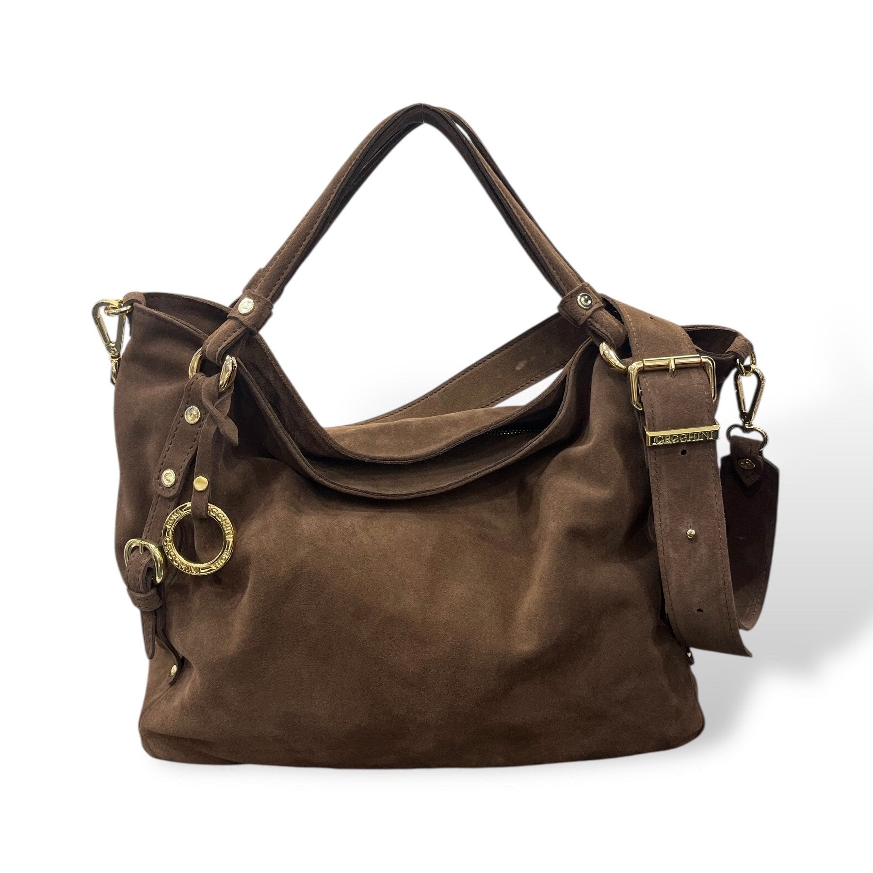 C140 - Women's suede calf leather shoulder bag