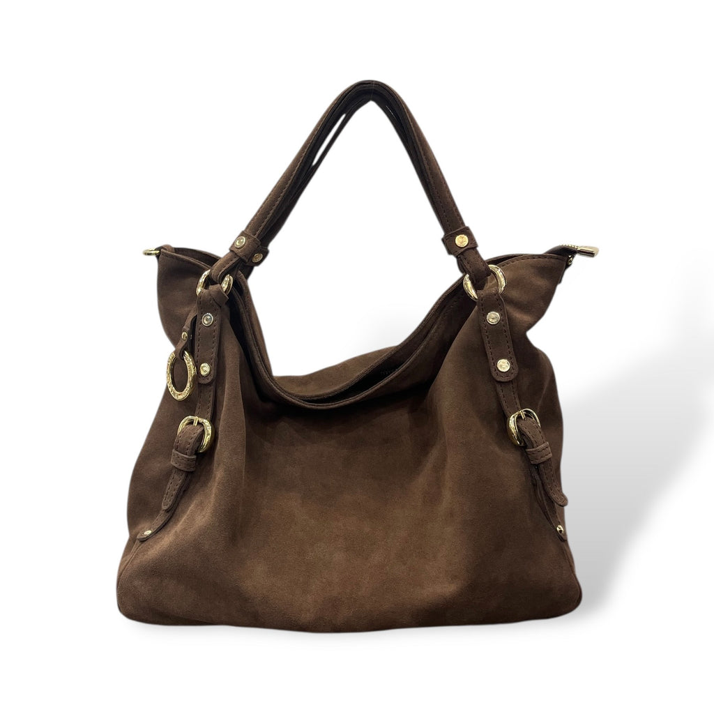 C140 - Women's suede calf leather shoulder bag