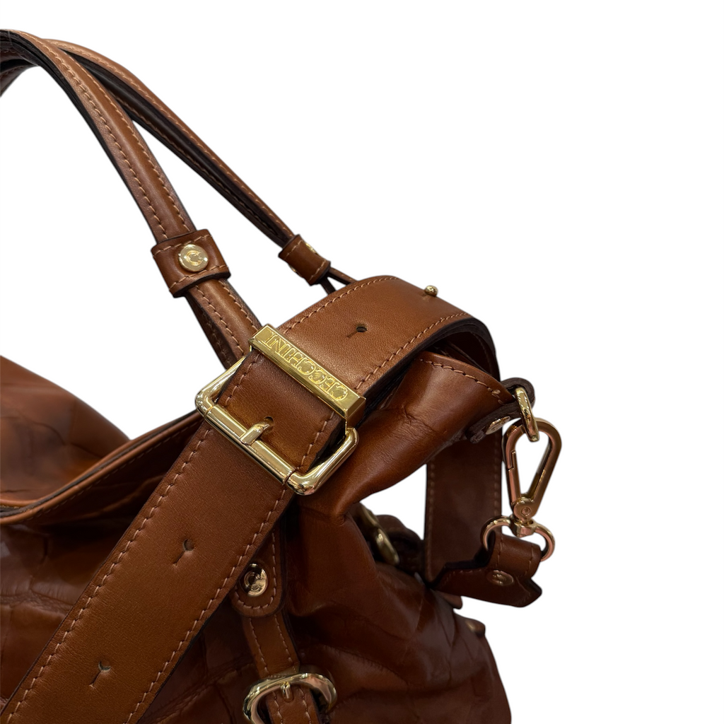 C140 - Women's crocodile smooth calf leather shoulder bag