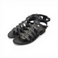 Women's leather cross strap flat sandals - CC803
