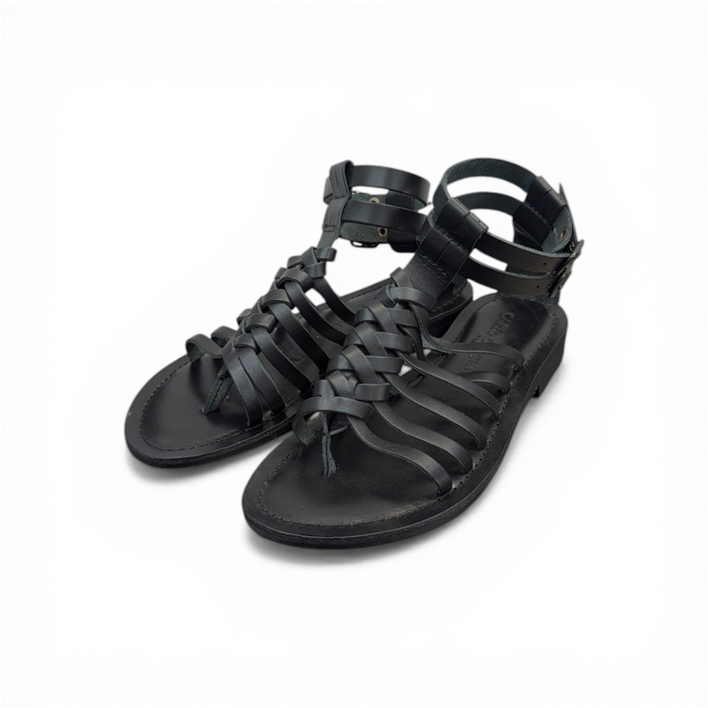 Women's leather strap flat sandals - CC651