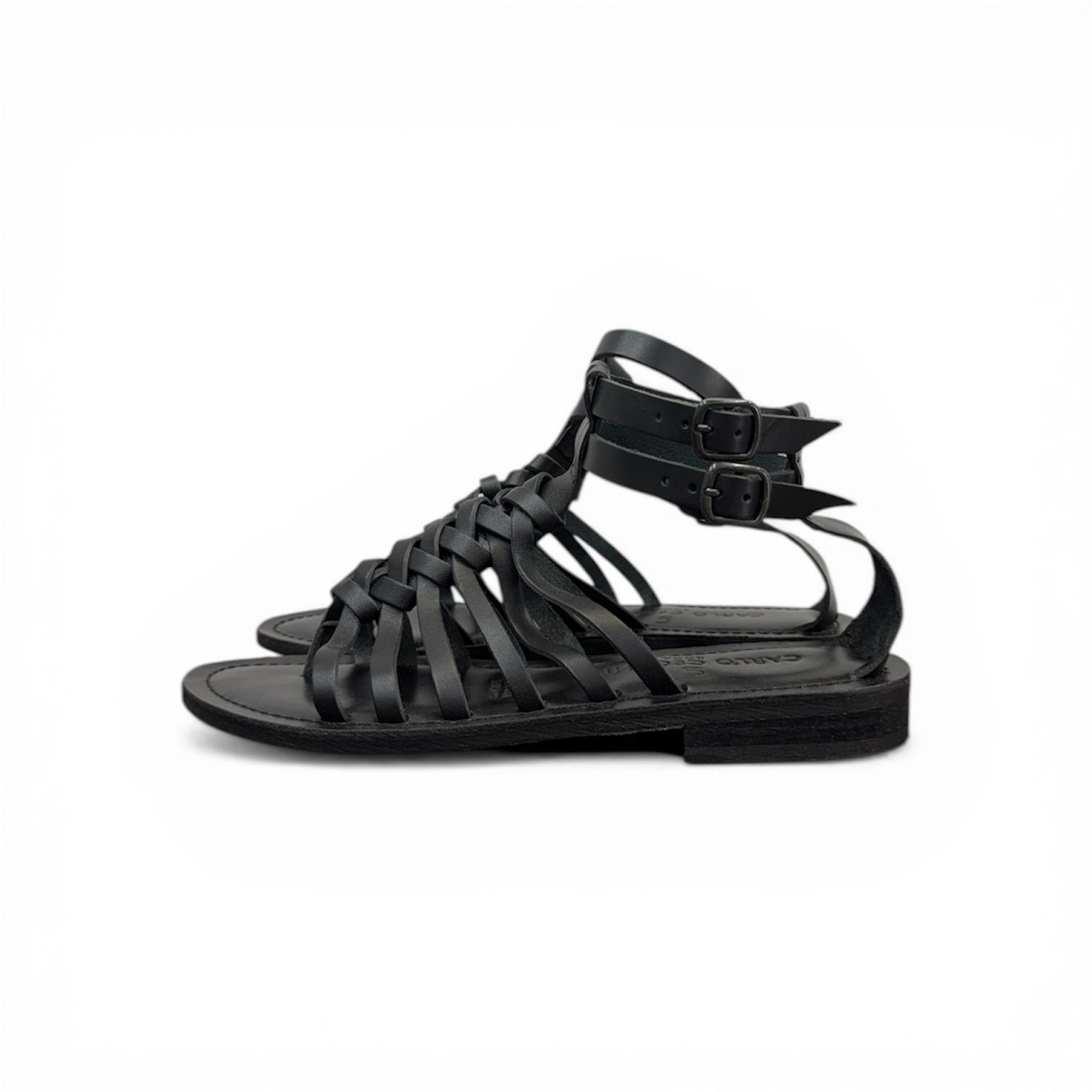 Women's leather strap flat sandals - CC651
