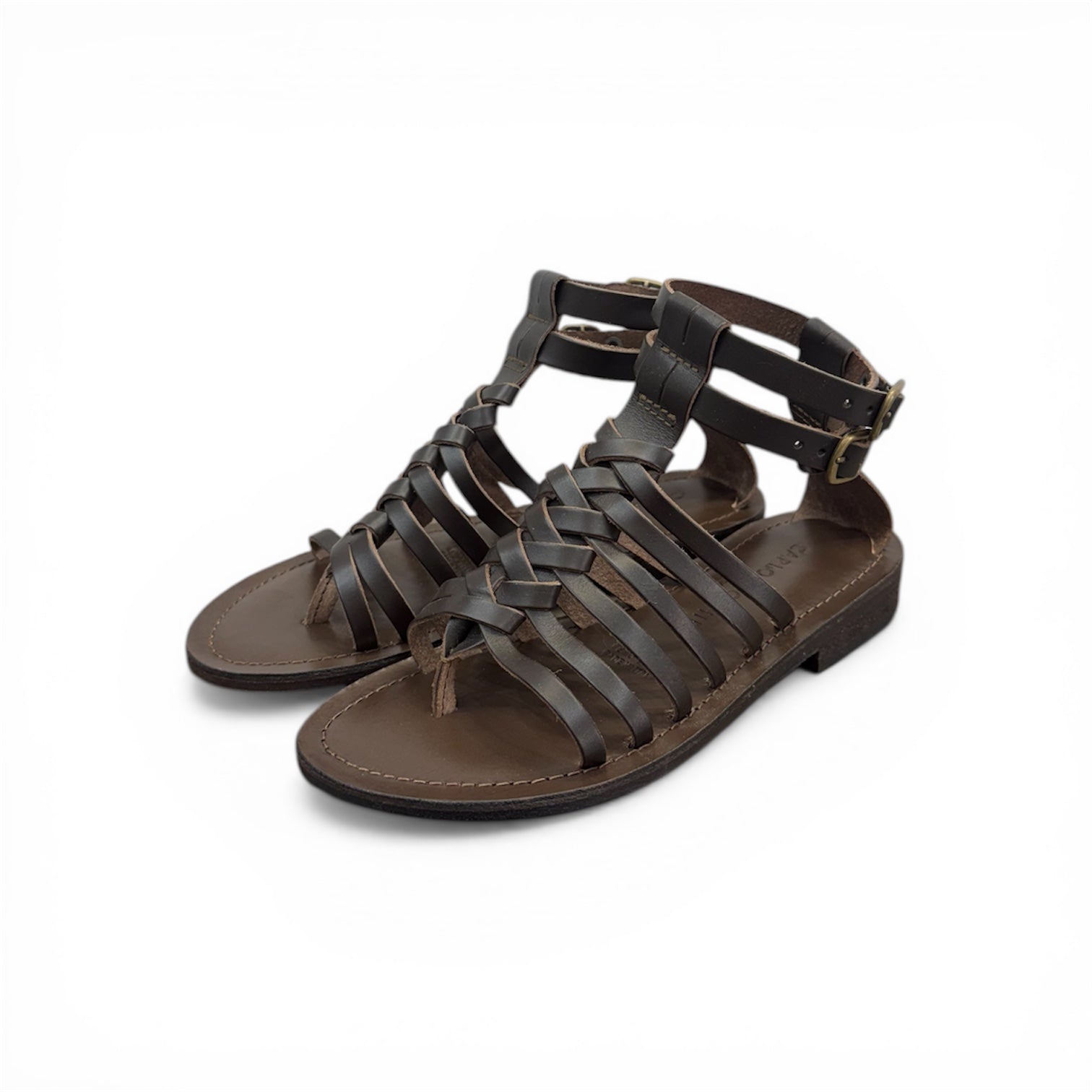 Women's leather strap flat sandals - CC651