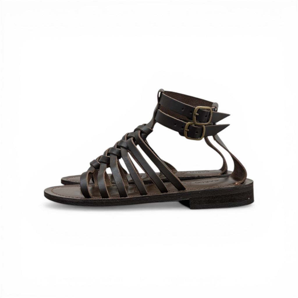 Women's leather strap flat sandals - CC651