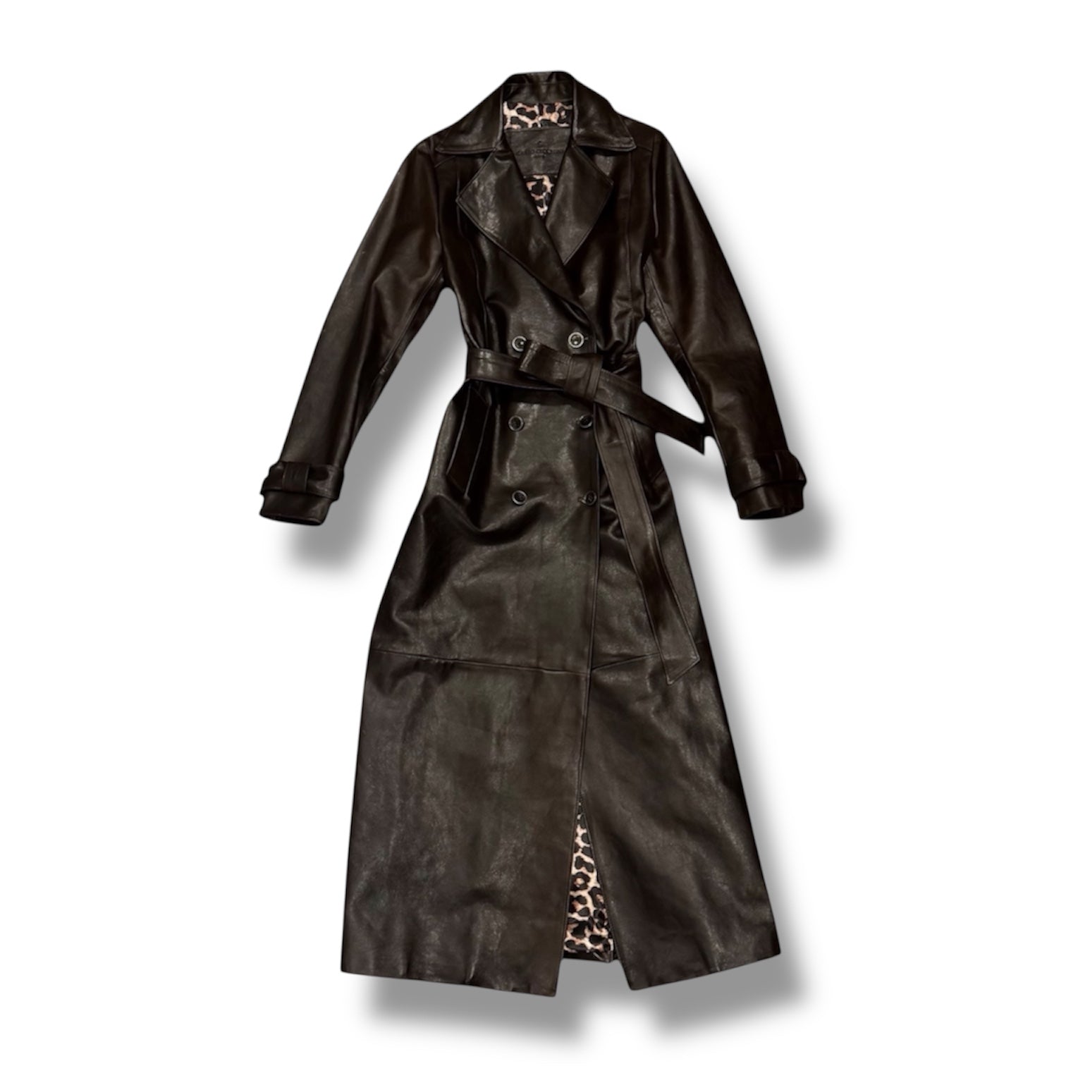 CLOE - Women's hand buffered calf leather trench coat