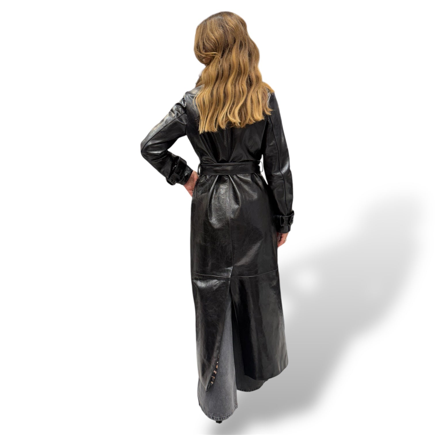 CLOE - Women's calf leather trench coat