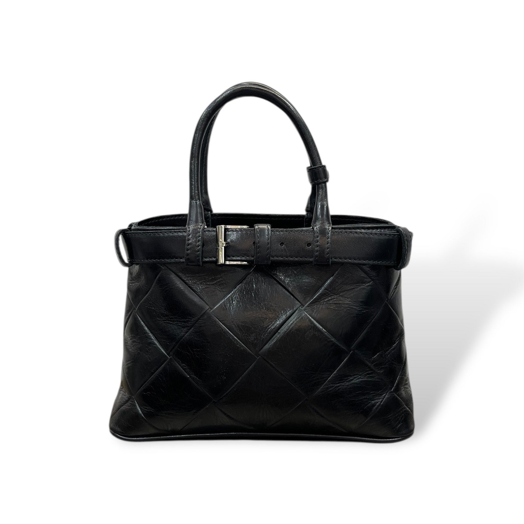 CNT - Women's square embossed calf leather handbag