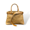 CNT - Women's woven embossed calf leather handbag