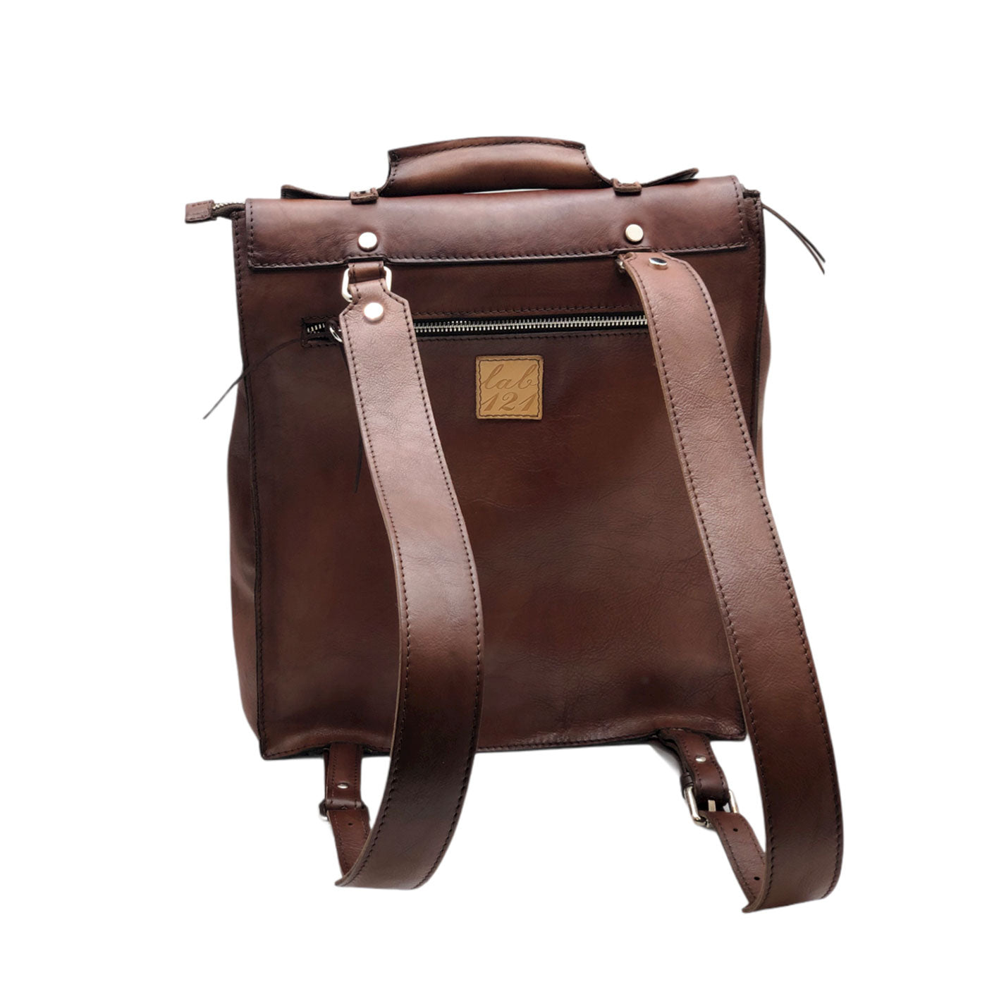 Men's buffered crust calf leather backpack - GTS