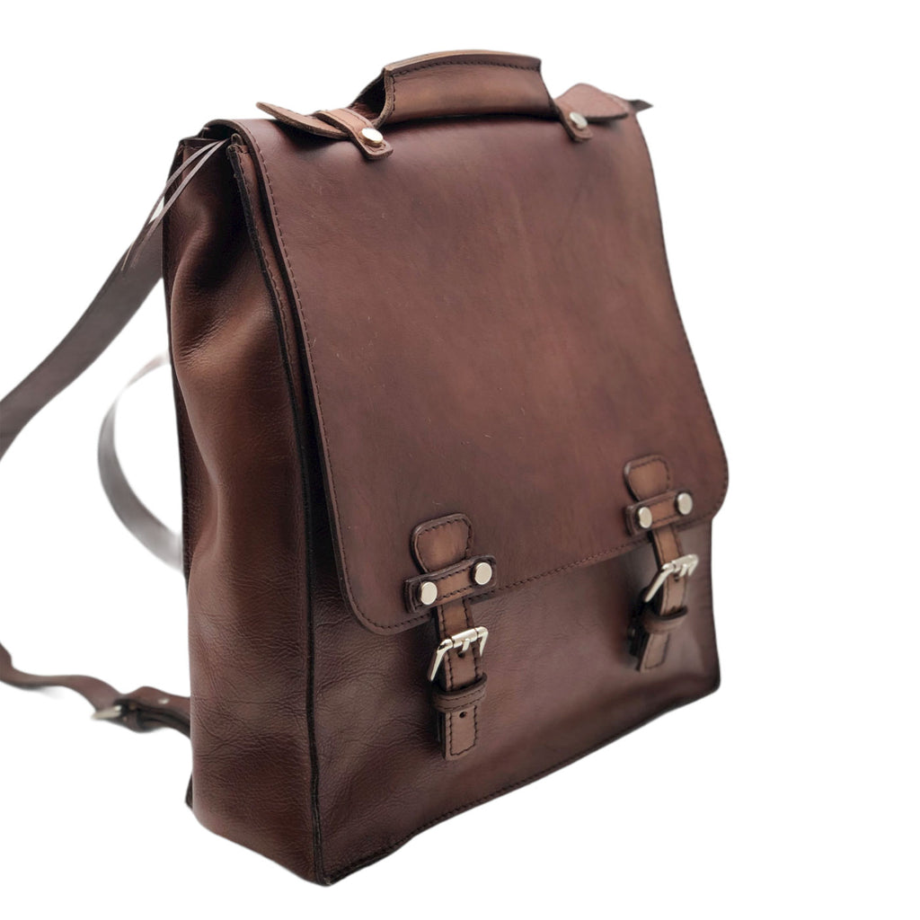 Men's buffered crust calf leather backpack - GTS