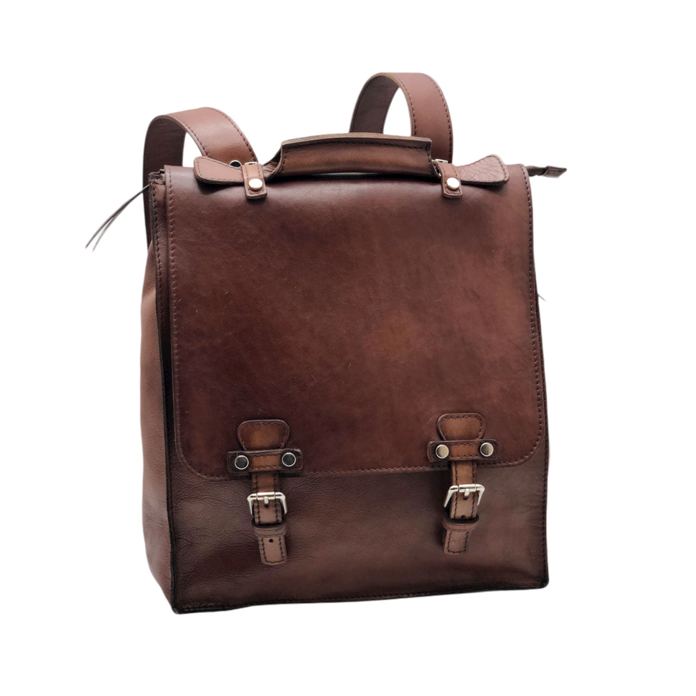 Men's buffered crust calf leather backpack - GTS