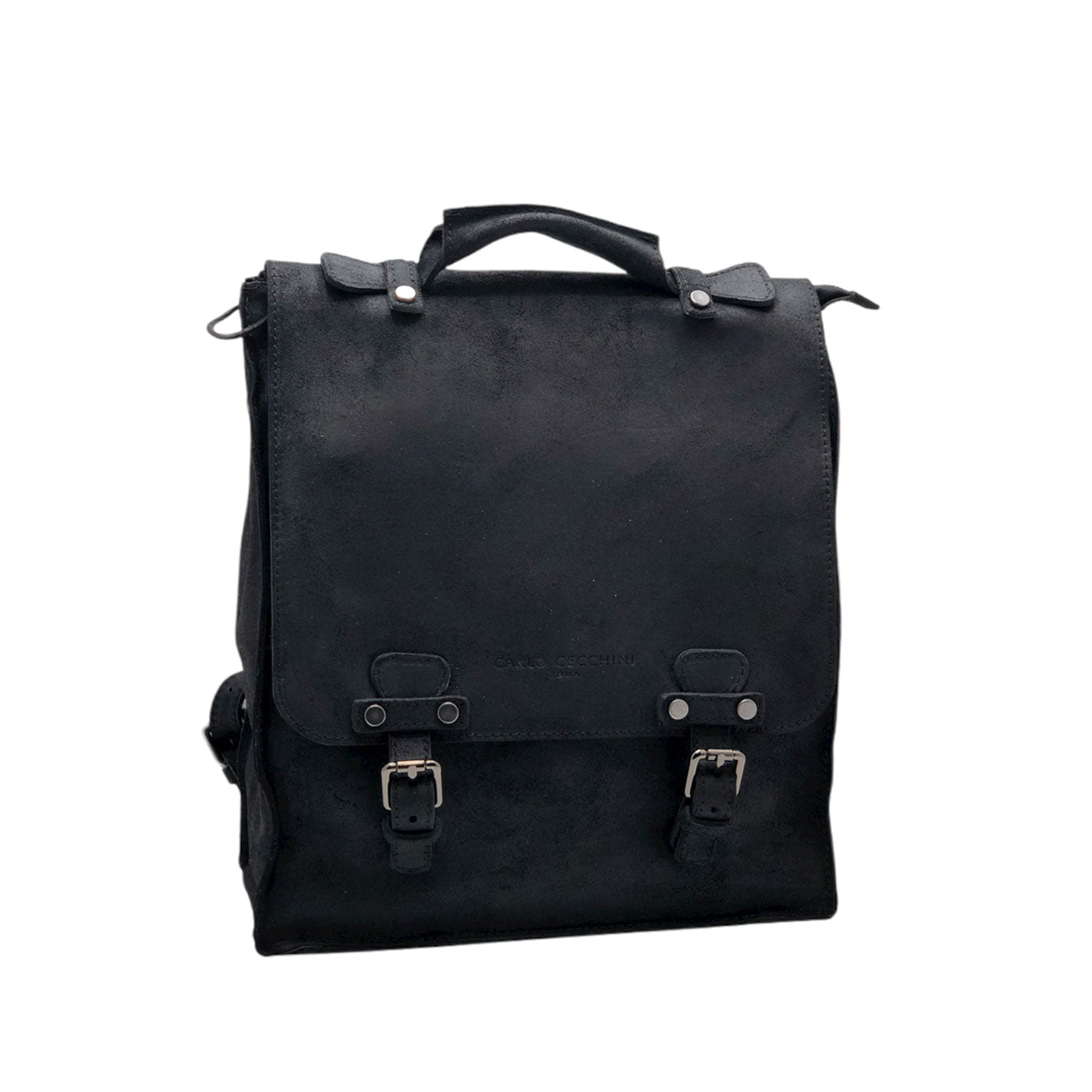 Men's greased suede crust calf leather backpack -  GTS