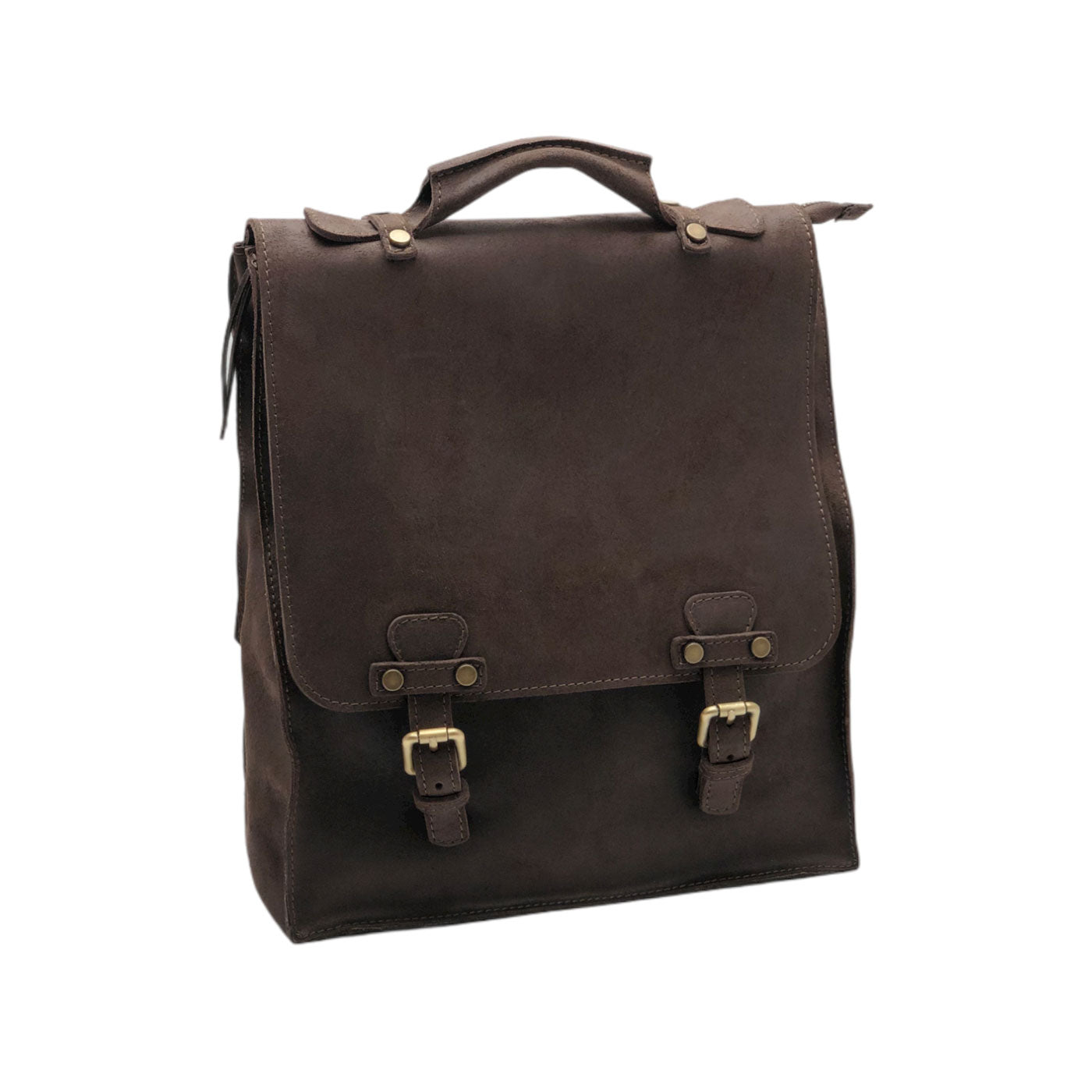 Men's greased suede crust calf leather backpack -  GTS