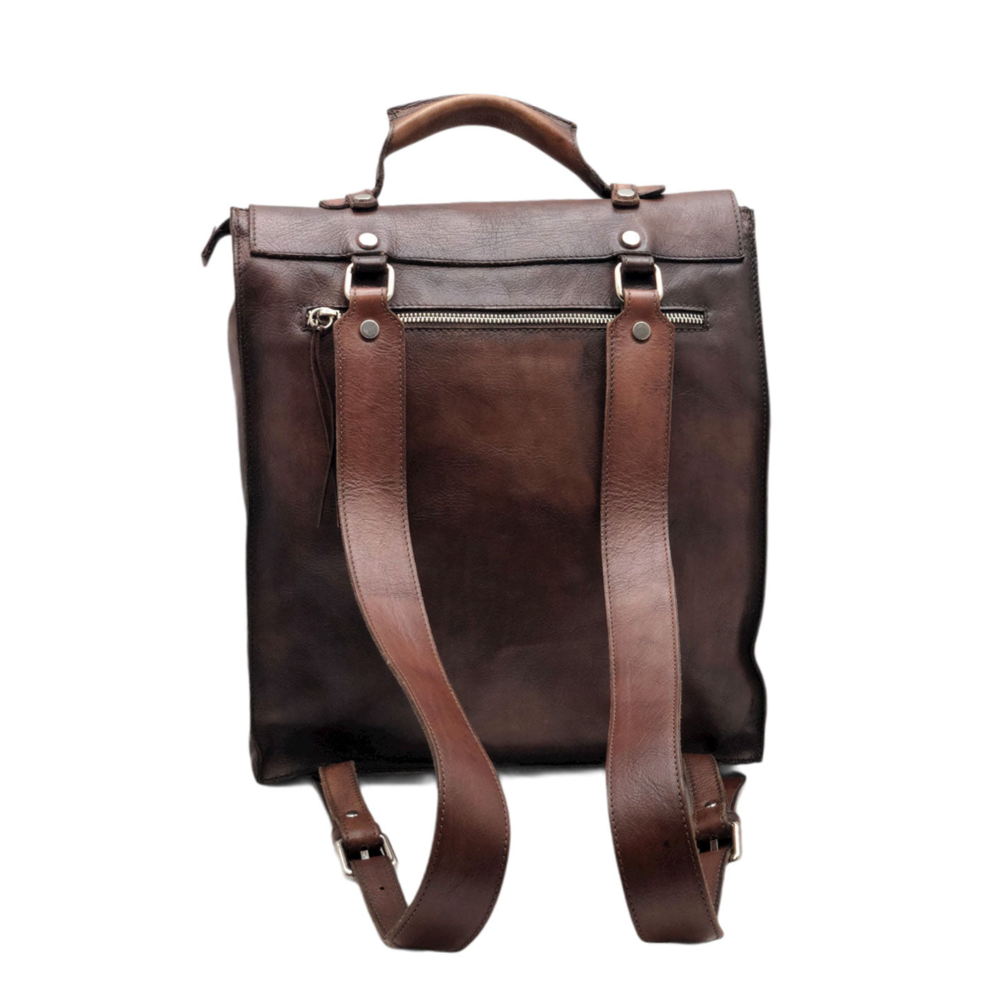Men's buffered crust calf leather backpack - GTS