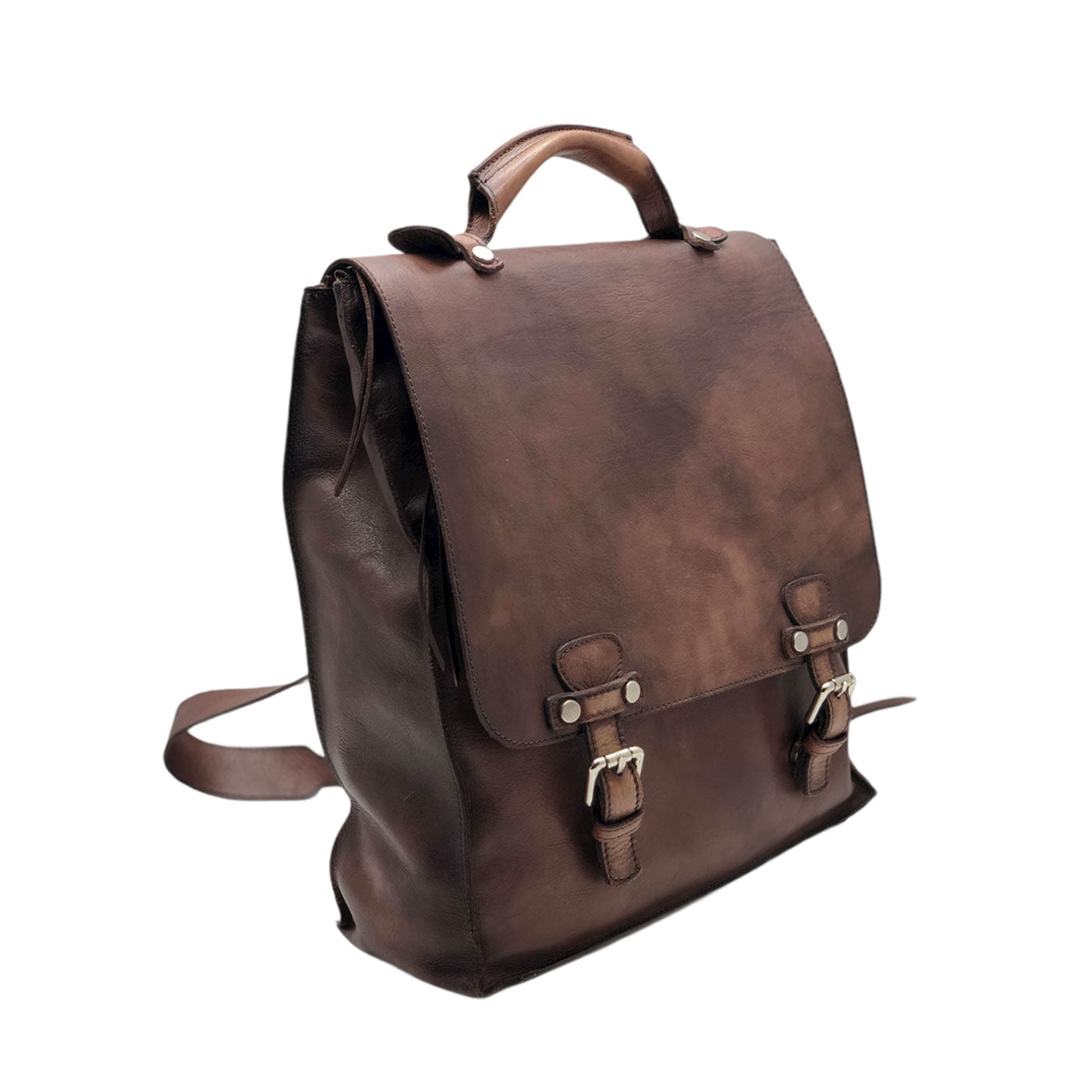 Men's buffered crust calf leather backpack - GTS