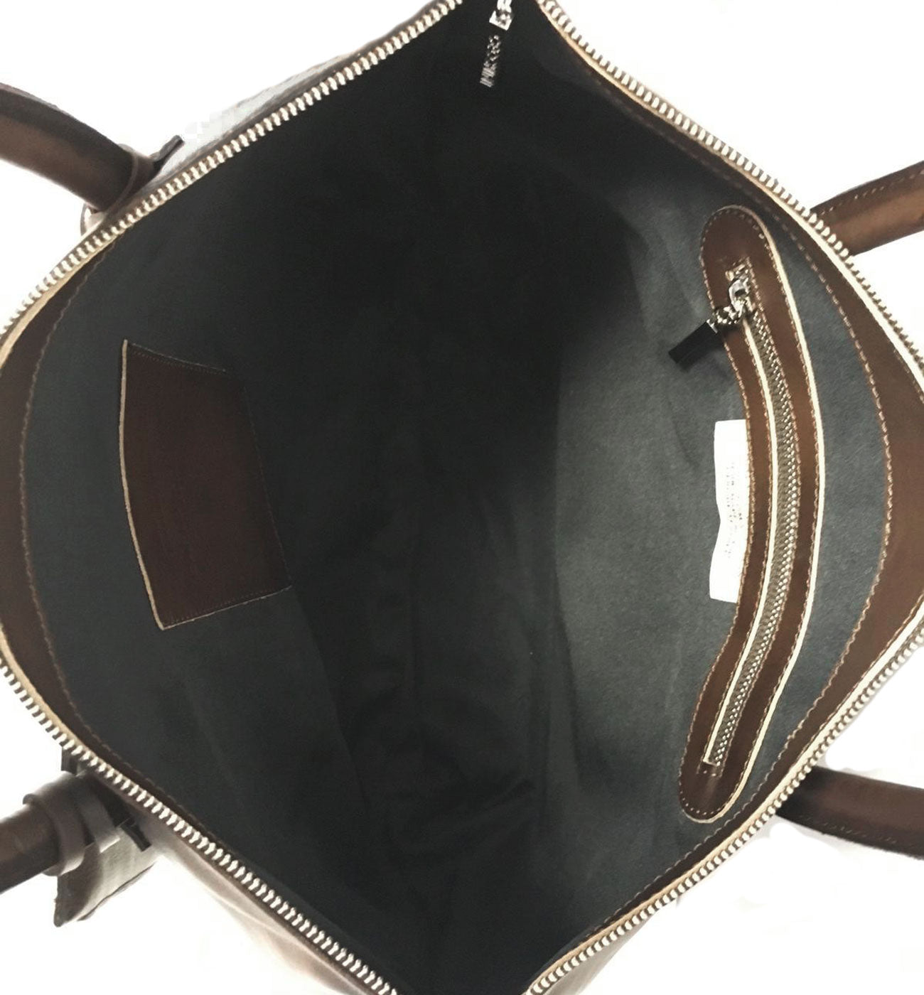 Women's brown crust calf leather shoulder bag - NEVERFULL