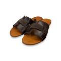 Women's calf leather flat sandals - 2885
