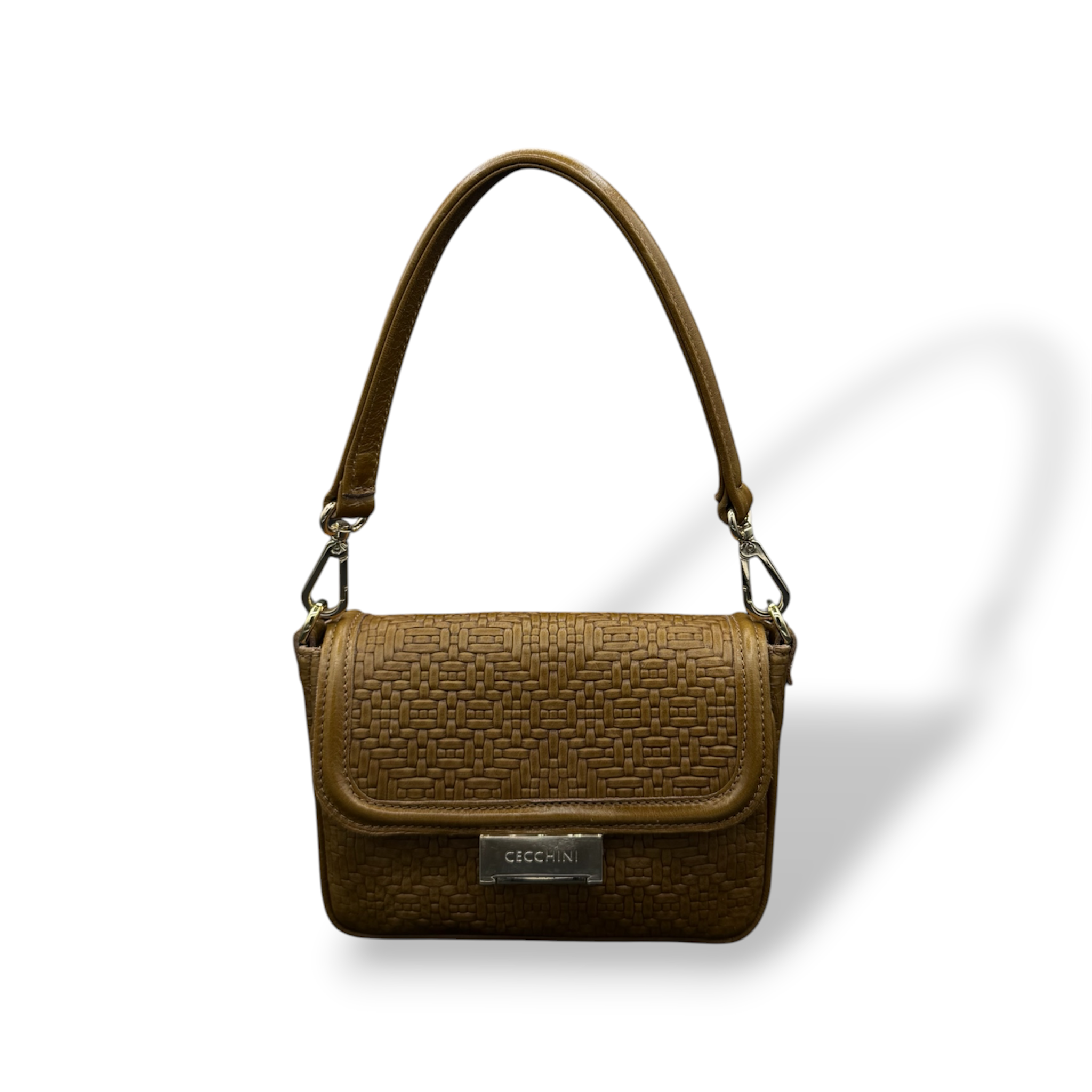 FIAMMETTA - Women's woven embossed calf leather shoulder bag
