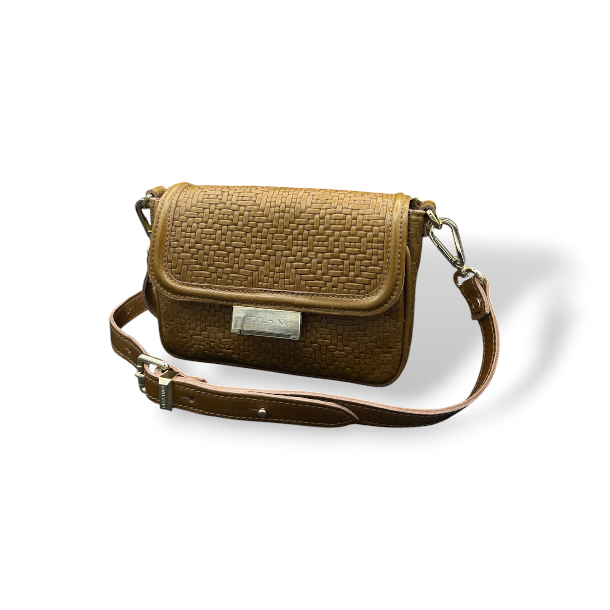 FIAMMETTA - Women's woven embossed calf leather shoulder bag