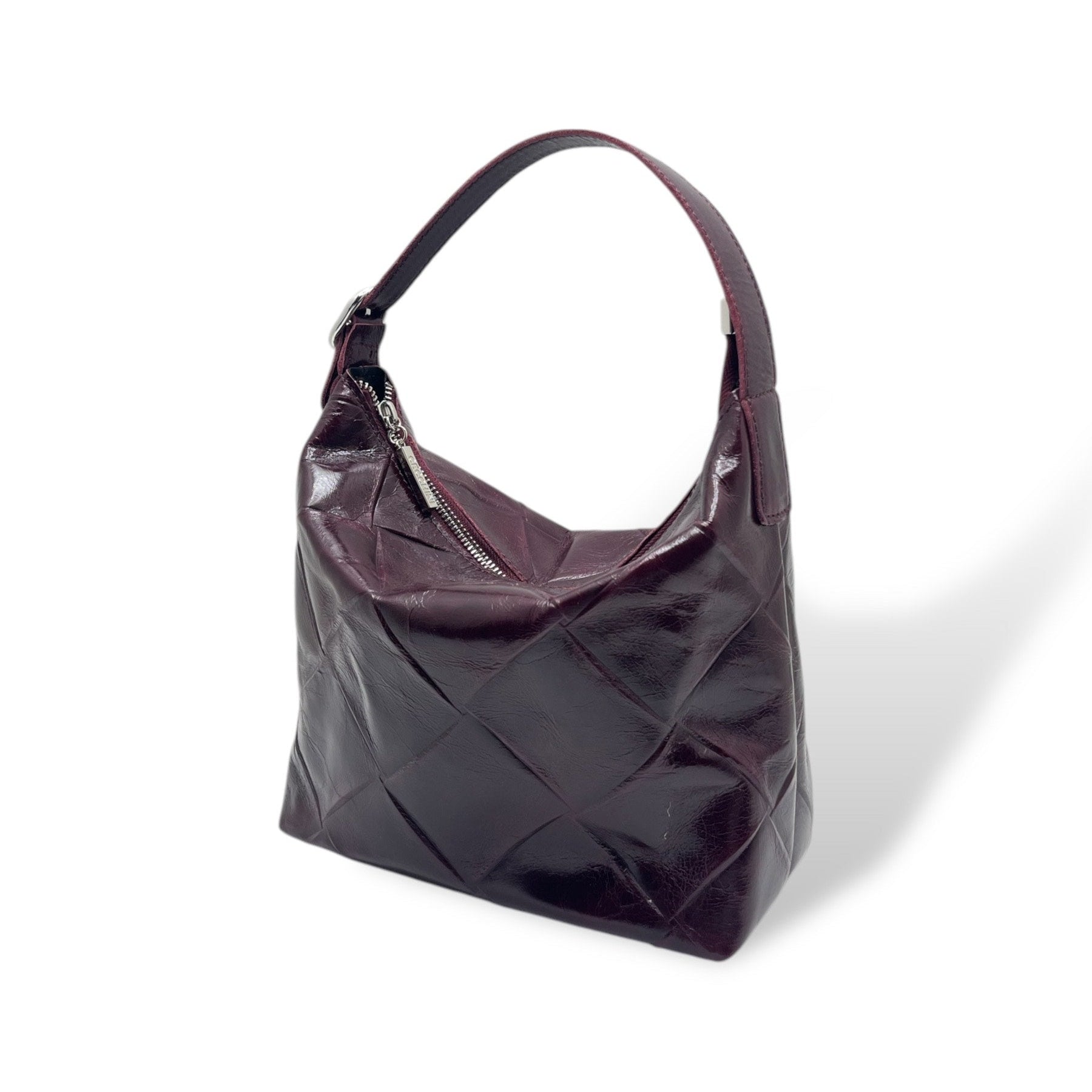 GIULIETTA big - Women's square embossed calf leather handbag