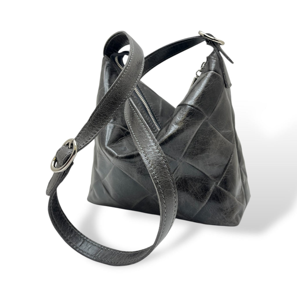 GIULIETTA big - Women's square embossed calf leather handbag