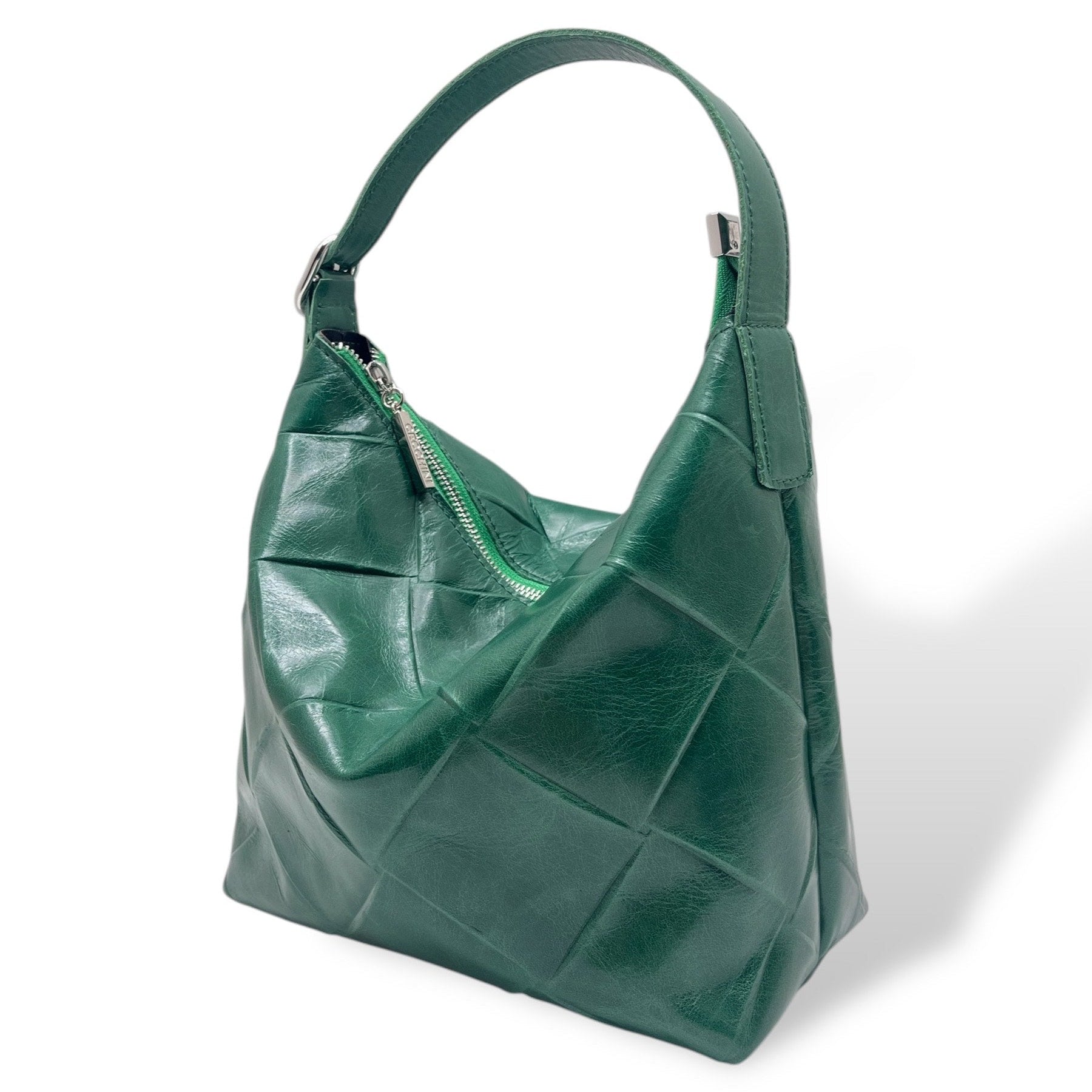 GIULIETTA big - Women's square embossed calf leather handbag