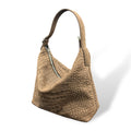 GIULIETTA big - Women's crocodile embossed suede calf leather handbag