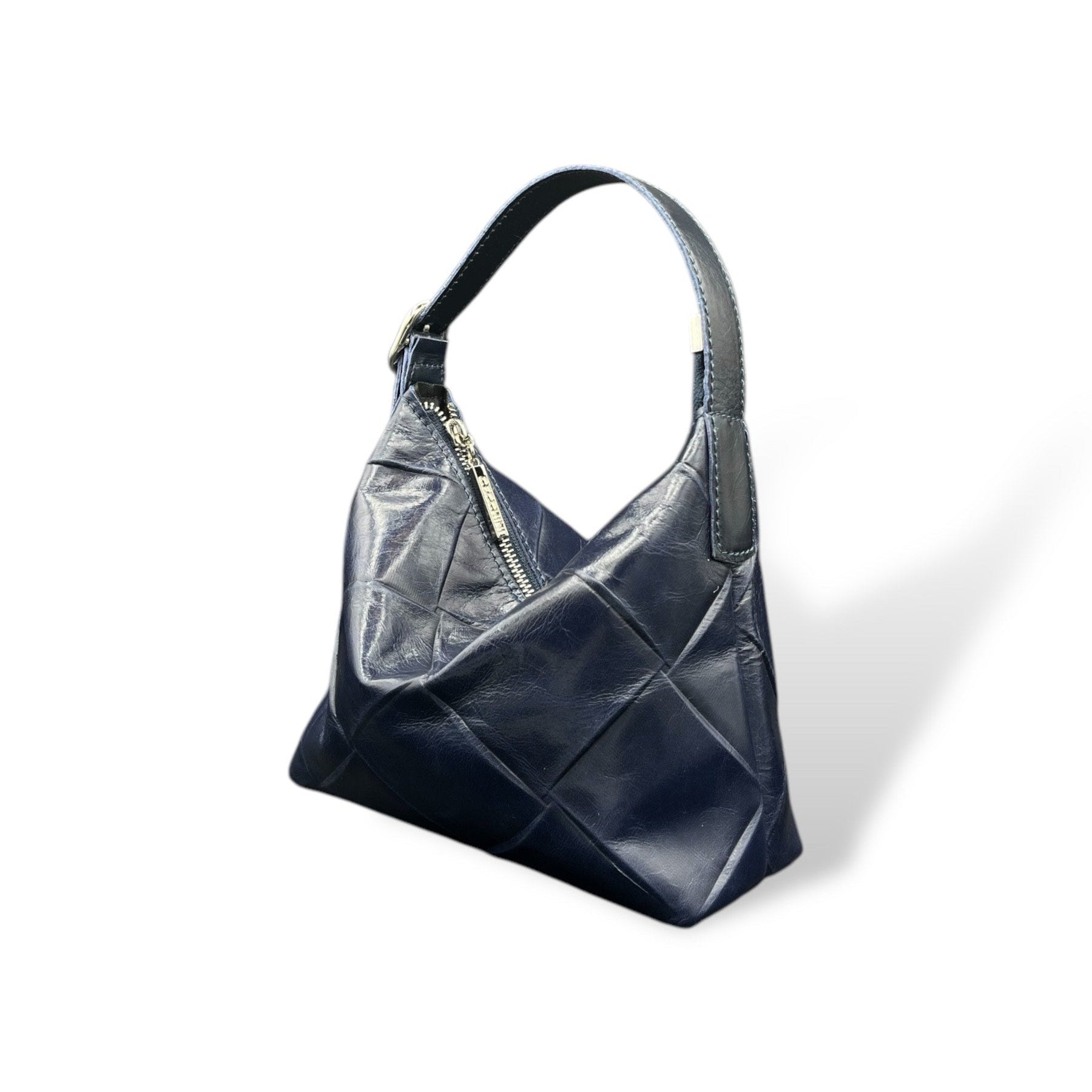 GIULIETTA small - Women's square embossed calf leather handbag
