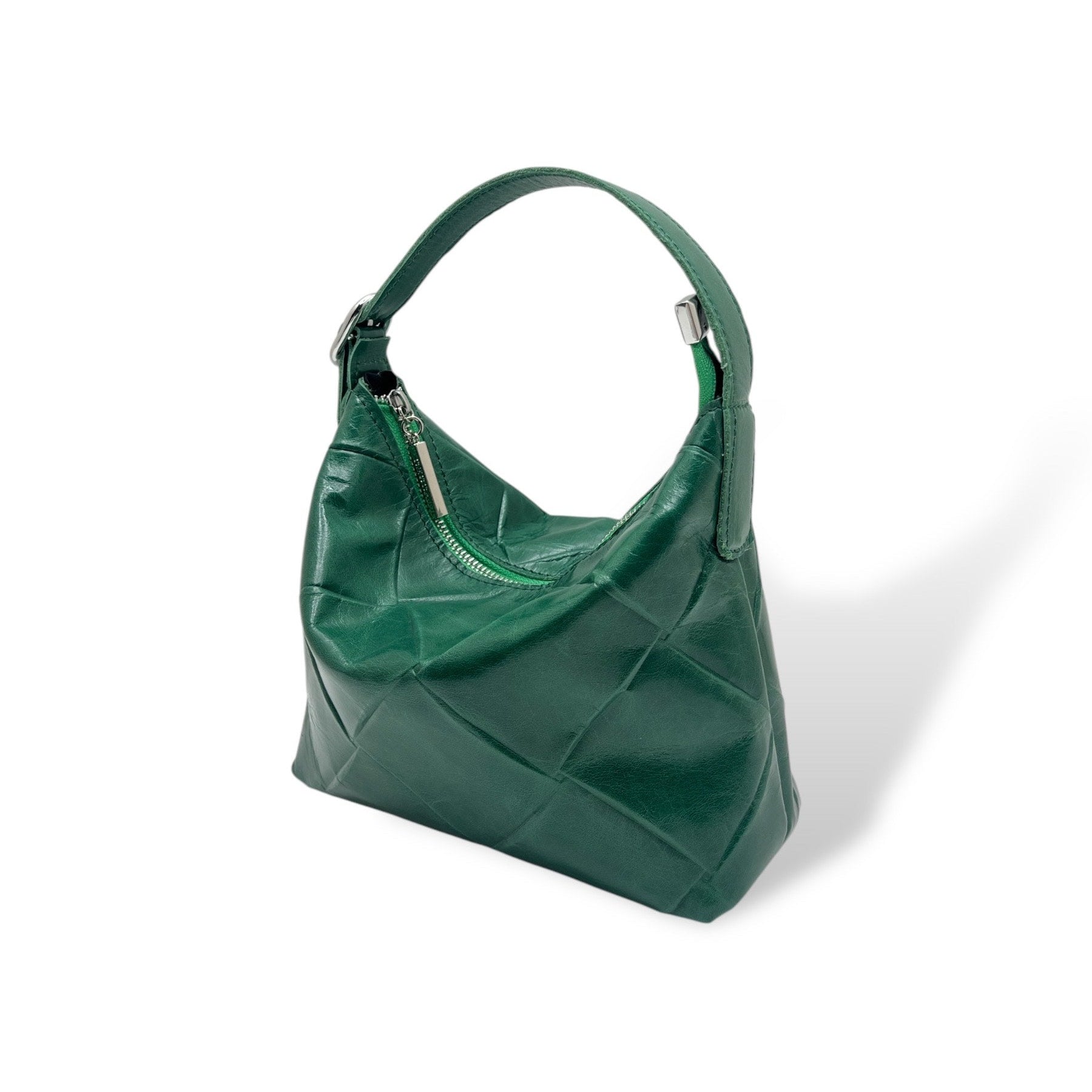 GIULIETTA small - Women's square embossed calf leather handbag