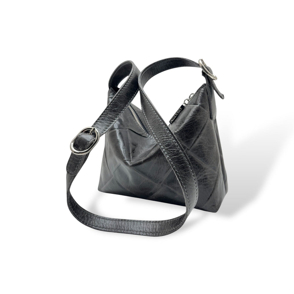 GIULIETTA small - Women's square embossed calf leather handbag