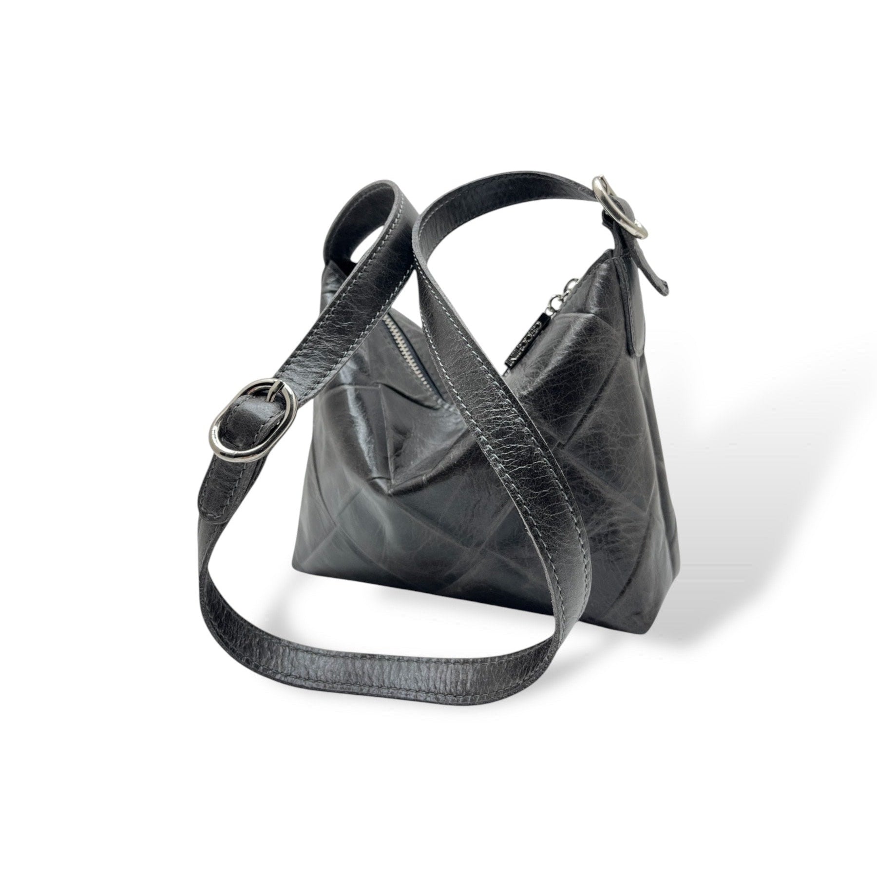 GIULIETTA small - Women's square embossed calf leather handbag