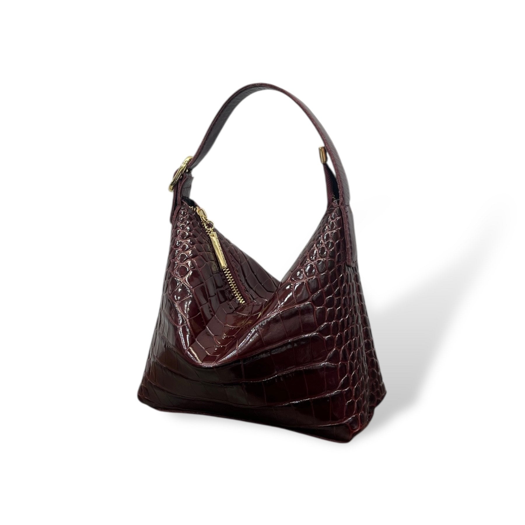 GIULIETTA small - Women's crocodile embossed calf leather handbag