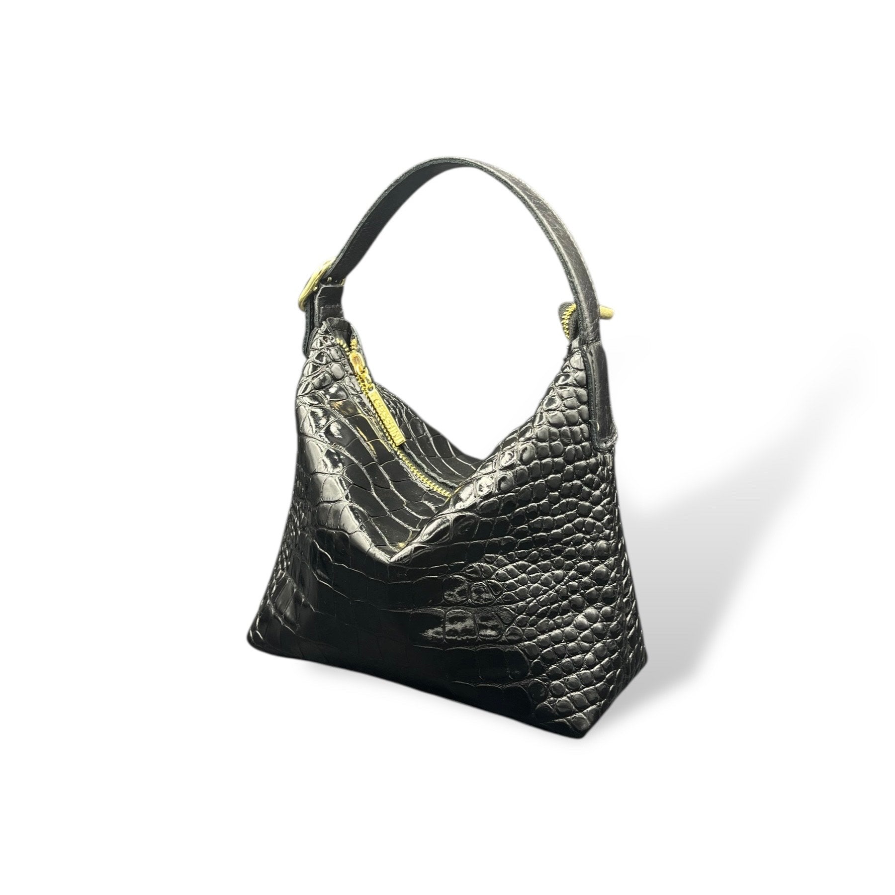 GIULIETTA small - Women's crocodile embossed calf leather handbag